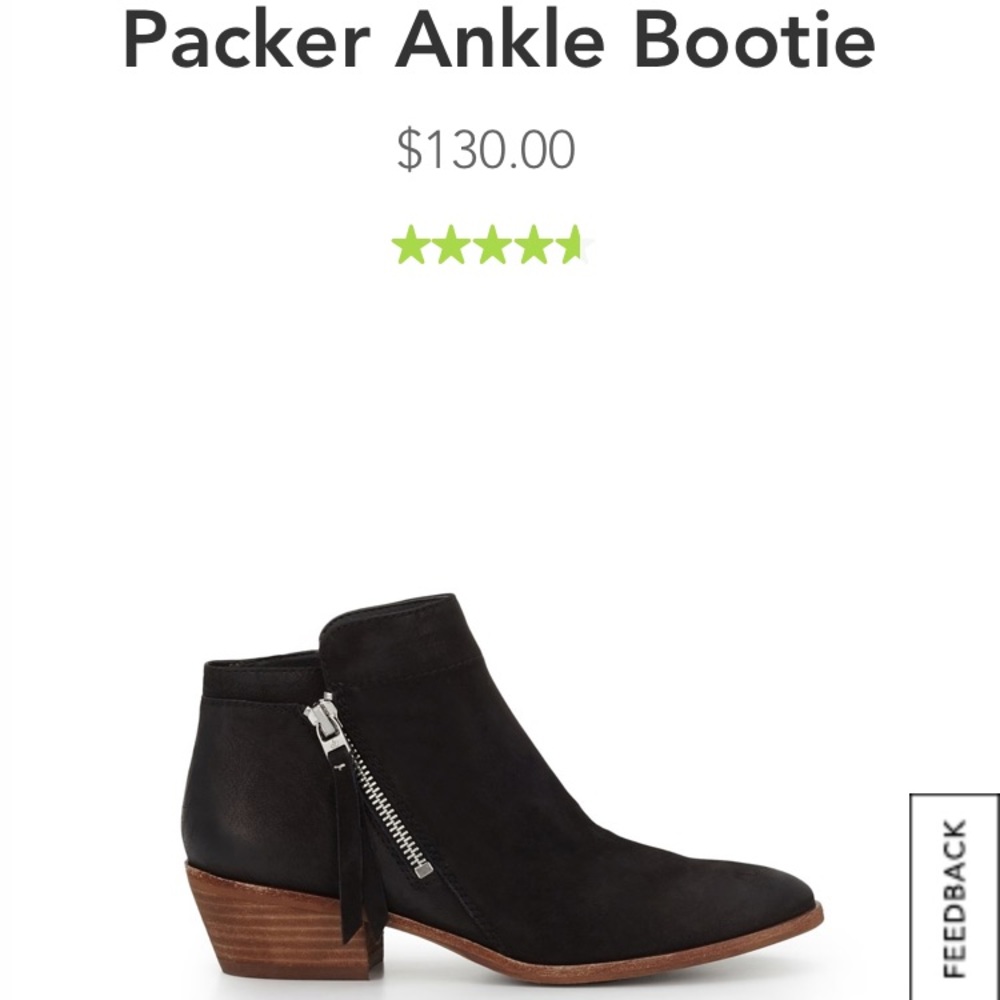 Sam Edelman Black Suede Booties